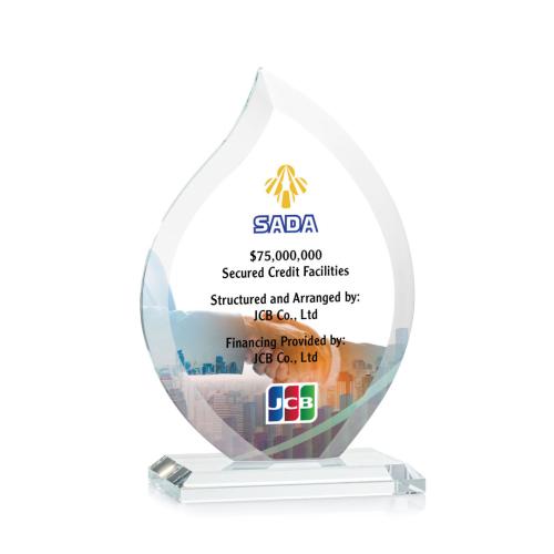 Recognition Awards - Crystal Awards - Nestor Flame VividPrint™ Award - Clear