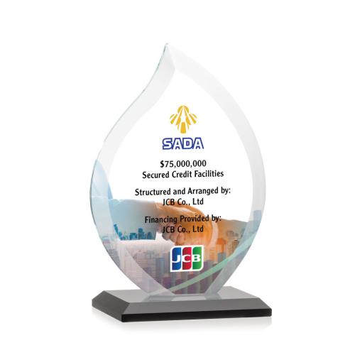 Recognition Awards - Crystal Awards - Nestor Flame VividPrint™ Award - Black