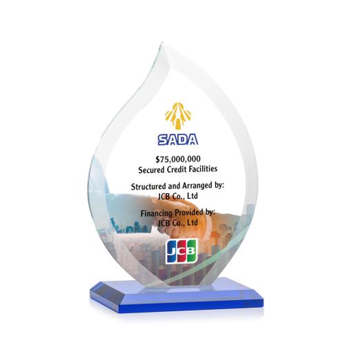 Recognition Awards - Crystal Awards - Nestor Flame VividPrint™ Award - Blue