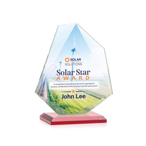 Recognition Awards - Crystal Awards - Picton VividPrint™ Award - Red