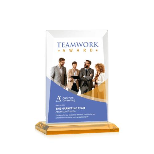 Recognition Awards - Crystal Awards - Sullivan VividPrint&trade; Award - Amber