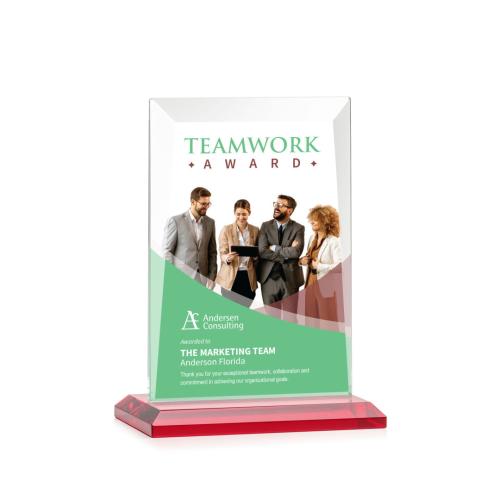 Recognition Awards - Crystal Awards - Sullivan VividPrint™ Award - Red