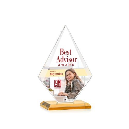 Recognition Awards - Crystal Awards - Rideau VividPrint™ Award - Amber