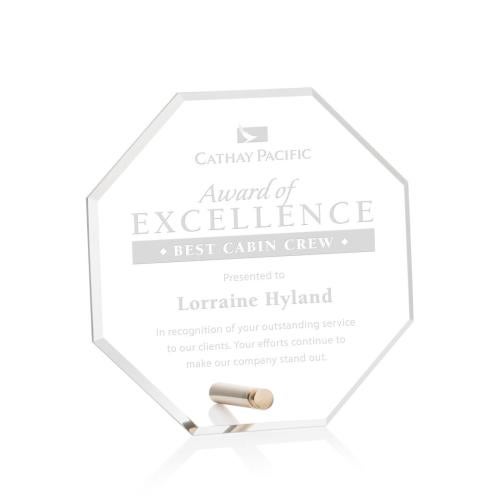Recognition Awards - Acrylic Awards - Polaris Octagon Award - Gold