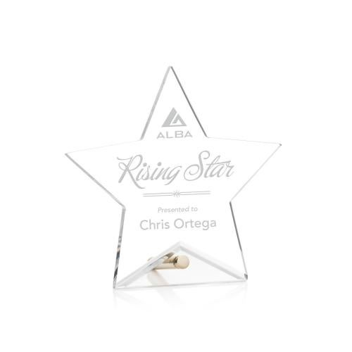 Recognition Awards - Acrylic Awards - Polaris Star Award - Gold