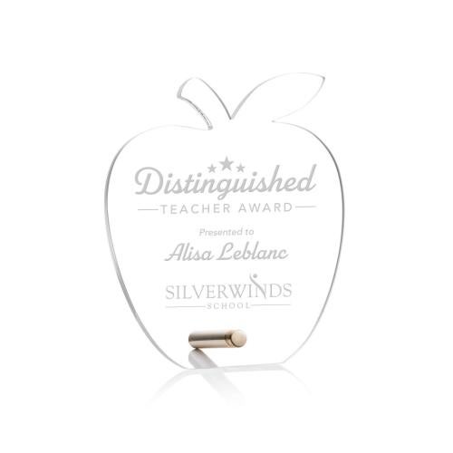 Recognition Awards - Acrylic Awards - Polaris Apple Award - Gold