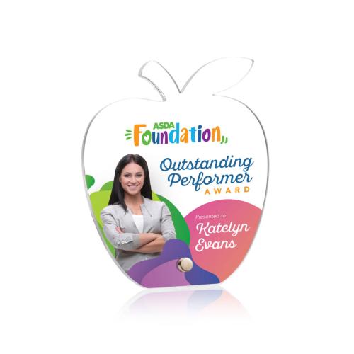 Recognition Awards - Acrylic Awards - Polaris Apple VividPrint™ Award - Gold