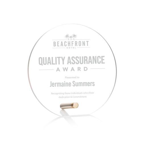 Recognition Awards - Acrylic Awards - Polaris Circle Award - Gold