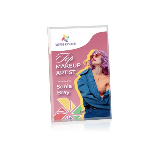 Recognition Awards - Acrylic Awards - Polaris Rectangle (V) VividPrint™ Award - Gold