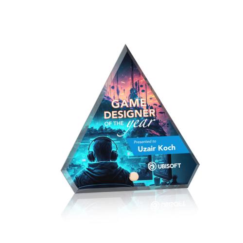 Recognition Awards - Acrylic Awards - Polaris Diamond VividPrint™ Award - Gold