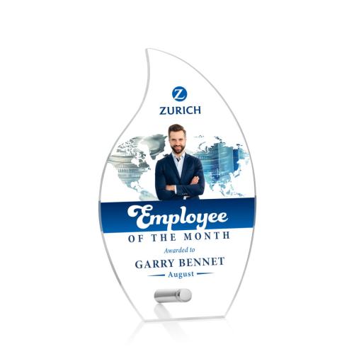 Recognition Awards - Acrylic Awards - Polaris Flame VividPrint&trade; Award - Silver