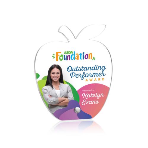 Recognition Awards - Acrylic Awards - Polaris Apple VividPrint™ Award - Silver