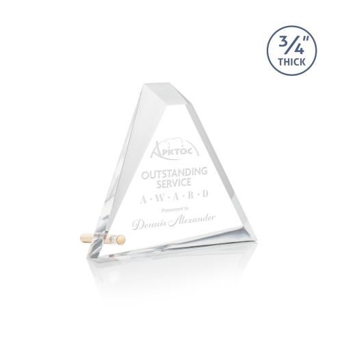 Recognition Awards - Acrylic Awards - Mosaic Triangle Award - Gold