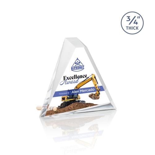 Recognition Awards - Acrylic Awards - Mosaic Triangle VividPrint™ Award - Gold