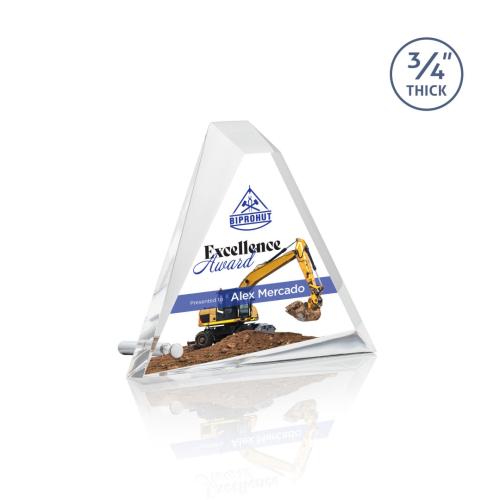 Recognition Awards - Acrylic Awards - Mosaic Triangle VividPrint™ Award - Silver