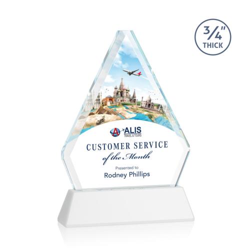 Recognition Awards - Crystal Awards - Fyreside VividPrint™ Award on Newhaven - White