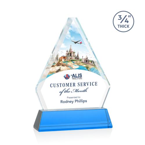 Recognition Awards - Crystal Awards - Fyreside VividPrint™ Award on Newhaven - Sky Blue