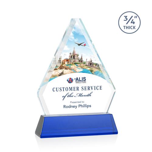 Recognition Awards - Crystal Awards - Fyreside VividPrint™ Award on Newhaven - Blue