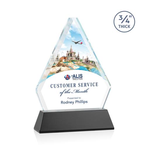 Recognition Awards - Crystal Awards - Fyreside VividPrint™ Award on Newhaven - Black