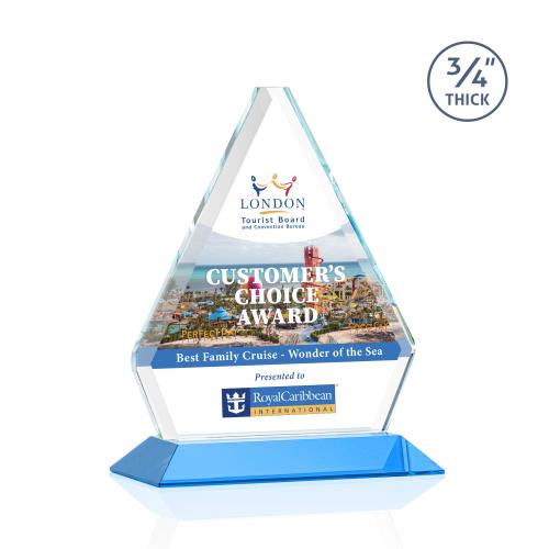 Recognition Awards - Crystal Awards - Fyreside VividPrint&trade; Award - Sky Blue