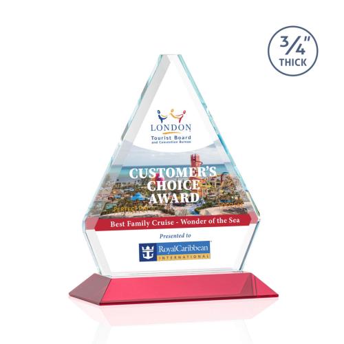 Recognition Awards - Crystal Awards - Fyreside VividPrint™ Award - Red
