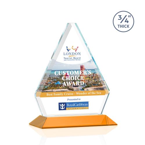 Recognition Awards - Crystal Awards - Fyreside VividPrint&trade; Award - Amber