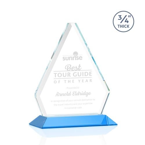 Recognition Awards - Crystal Awards - Fyreside Award - Sky Blue