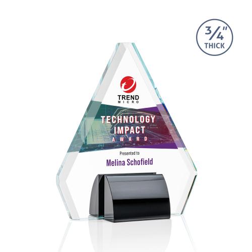 Recognition Awards - Crystal Awards - Roxborough VividPrint&trade; Award - Black