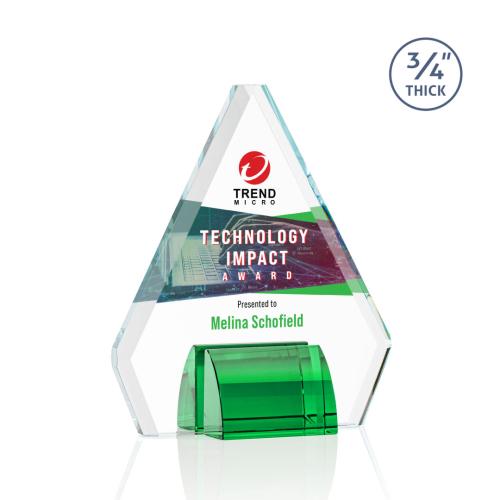 Recognition Awards - Crystal Awards - Roxborough VividPrint™ Award - Green