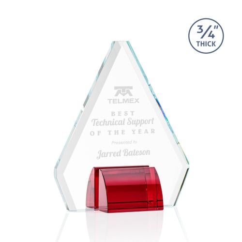 Recognition Awards - Crystal Awards - Roxborough Award - Red