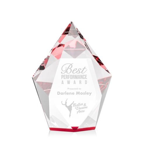 Recognition Awards - Crystal Awards - Devron Award - Red
