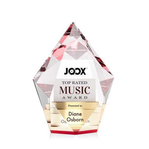 Recognition Awards - Crystal Awards - Devron VividPrint™ Award - Red