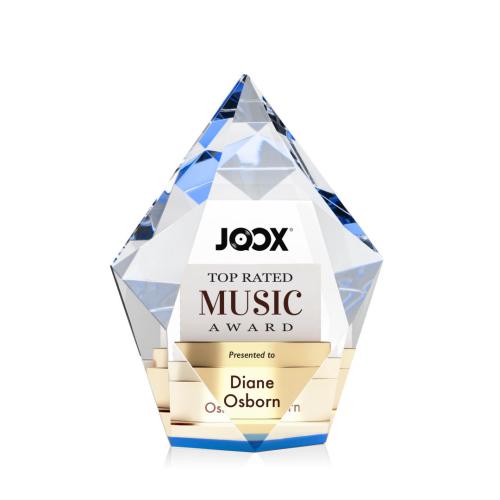 Recognition Awards - Crystal Awards - Devron VividPrint™ Award - Blue