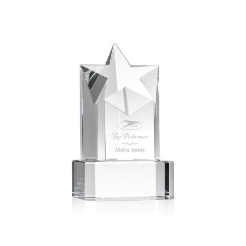 Recognition Awards - Crystal Awards - Berkeley Star on Padova Base - Clear