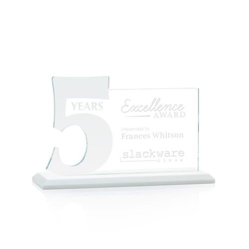 Recognition Awards - Crystal Awards - Hazelton Award - White