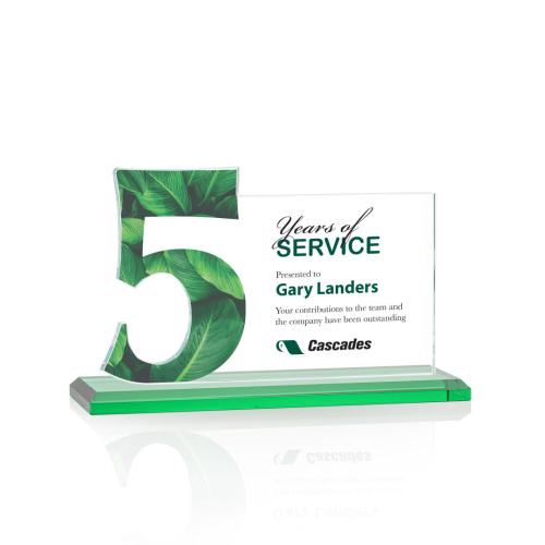 Recognition Awards - Crystal Awards - Hazelton VividPrint™ Award - Green