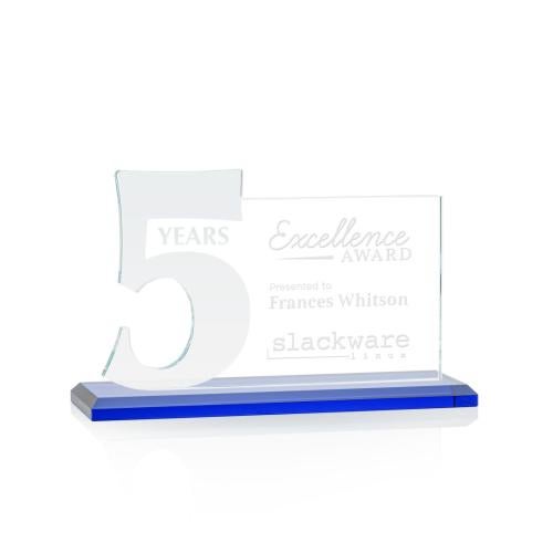 Recognition Awards - Crystal Awards - Hazelton Award - Blue
