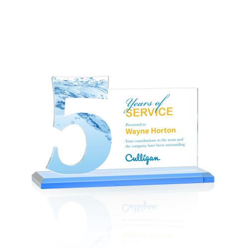 Recognition Awards - Crystal Awards - Hazelton VividPrint™ Award - Sky Blue