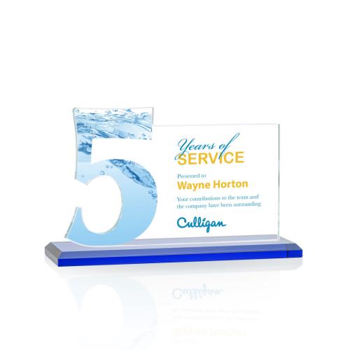 Recognition Awards - Crystal Awards - Hazelton VividPrint™ Award - Blue