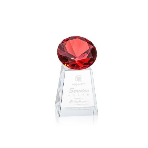 Recognition Awards - Crystal Awards - Celestina Gemstone Award - Ruby