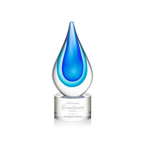 Recognition Awards - Glass Awards - Art Glass Awards - Marseille on Marvel Base - Clear