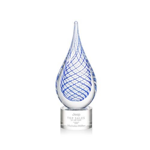 Recognition Awards - Glass Awards - Art Glass Awards - Kentwood Award on Marvel Base - Clear