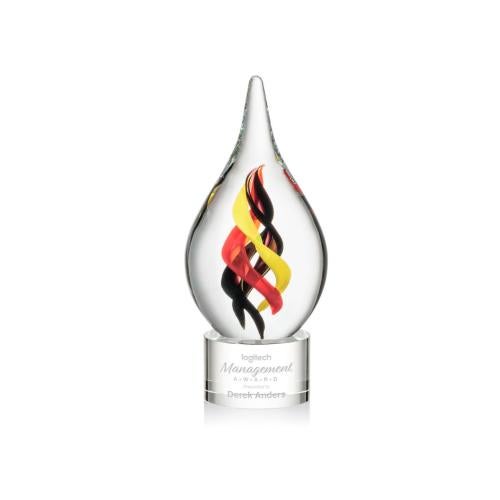 Recognition Awards - Glass Awards - Art Glass Awards - Nottingham on Marvel Base - Clear