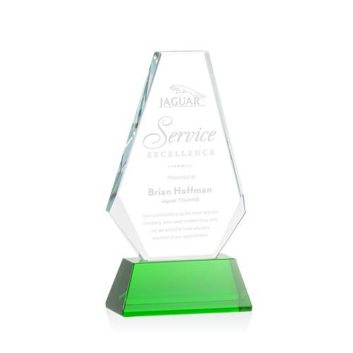 Recognition Awards - Crystal Awards - Kingsley Award - Green