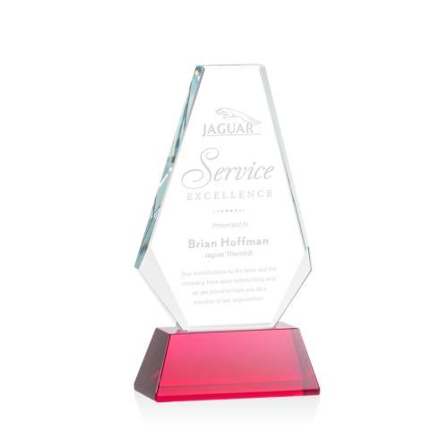 Recognition Awards - Crystal Awards - Kingsley Award - Red