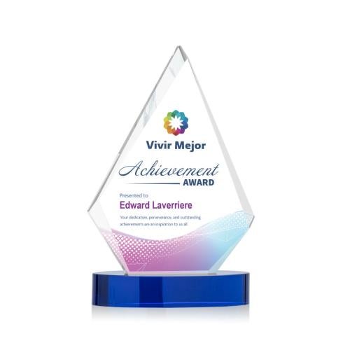 Recognition Awards - Crystal Awards - Sarasota VividPrint™ Award - Blue