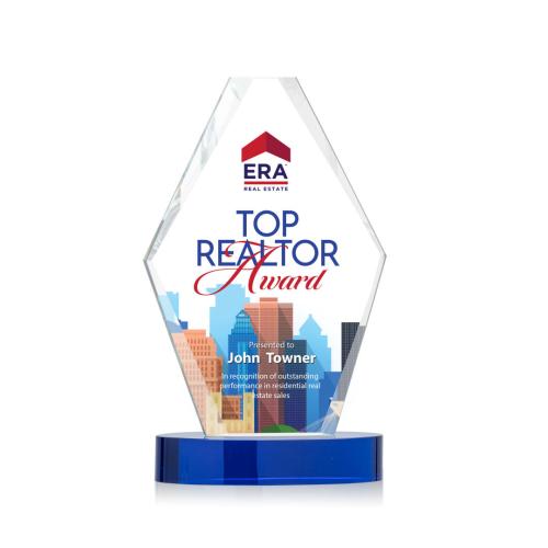 Recognition Awards - Crystal Awards - Redding VividPrint™ Award - Blue