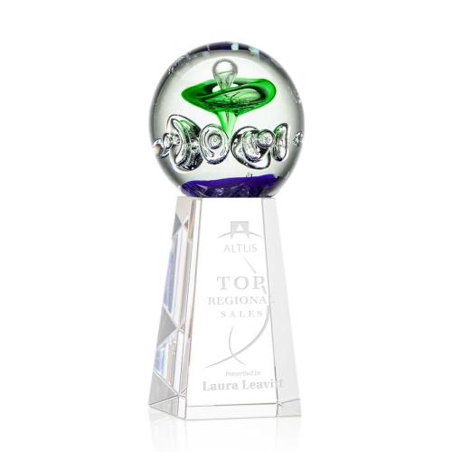 Recognition Awards - Glass Awards - Art Glass Awards - Aquarius Award on Novita Base
