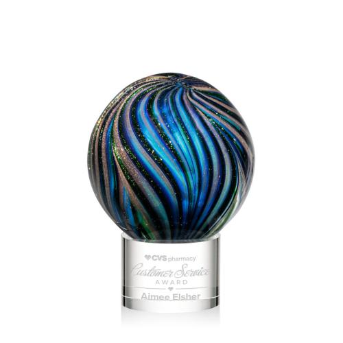 Recognition Awards - Glass Awards - Art Glass Awards - Malton Award on Marvel Base - Clear