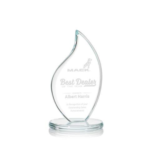 Recognition Awards - Crystal Awards - Odessy Flame Award - Clear